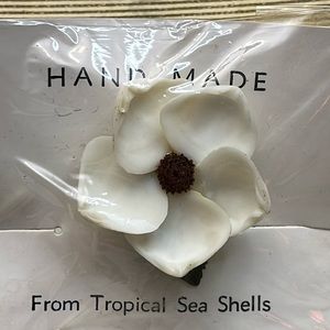 Jewelry | Nib Vintage Handmade Tropical Sea Shell Flower Brooch | Poshmark